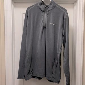 Eddie Bauer 1/4 zip micro fleece pullover gray